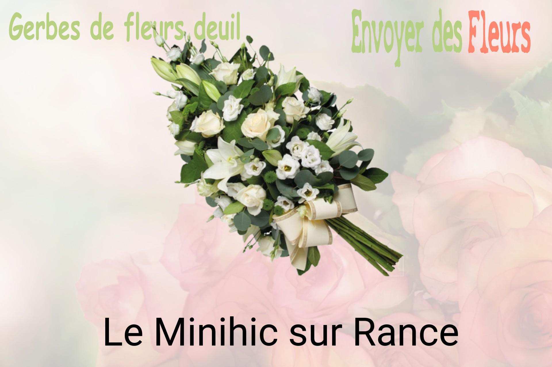 Gerbe de fleurs de deuil livrée à Le Minihic-sur-Rance